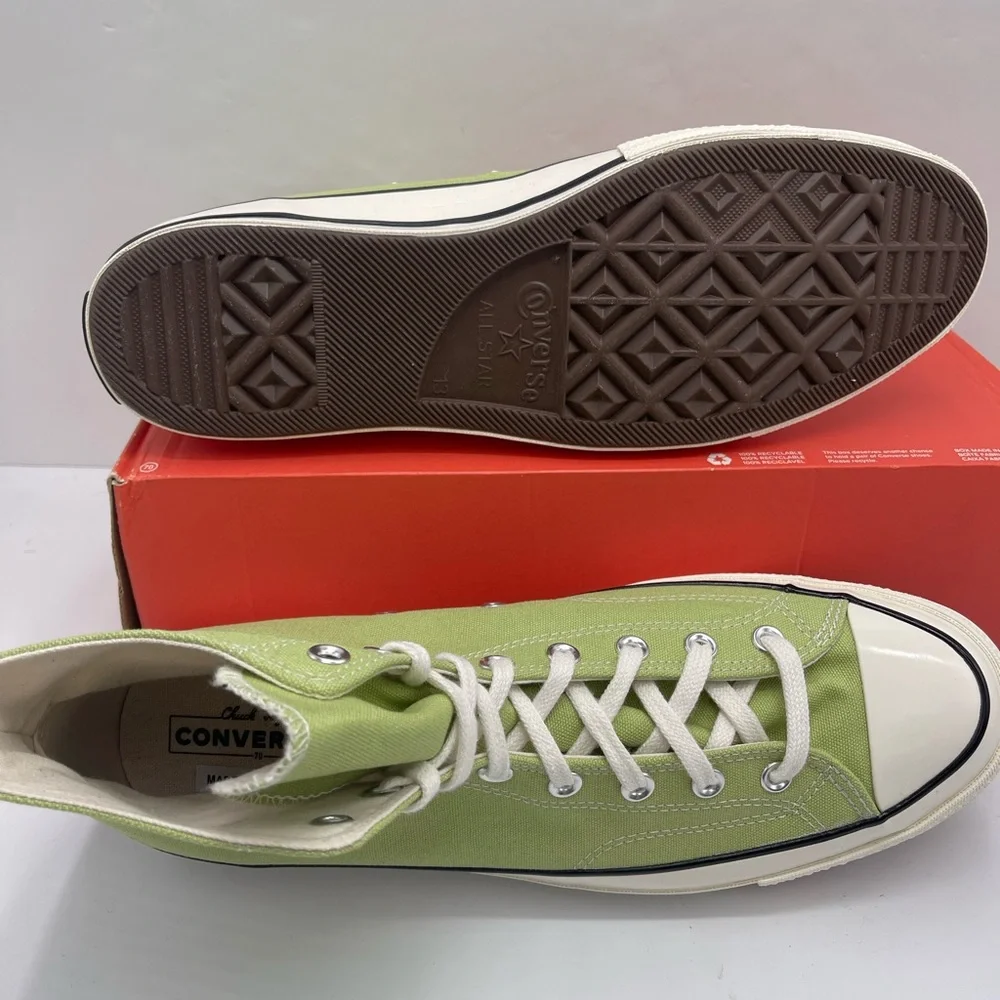 Converse Men’s A04585C CHUCK 70 HI VITALITY GREEN/EGRET/BLCK High Tops Sneakers